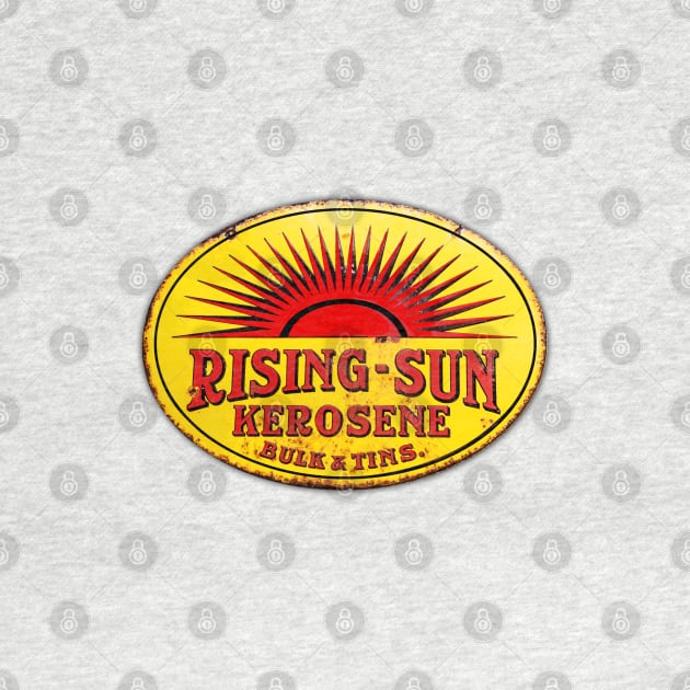 Rising Sun Kerosene Vintage Rustic Signage by Design A Studios